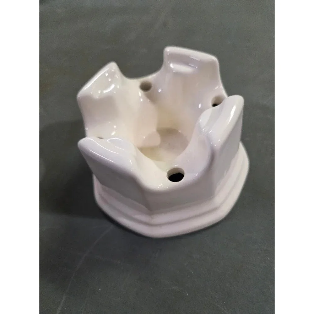Pfaltzgraff Christmas Holly Ceramic Butter Warmer with Stand White